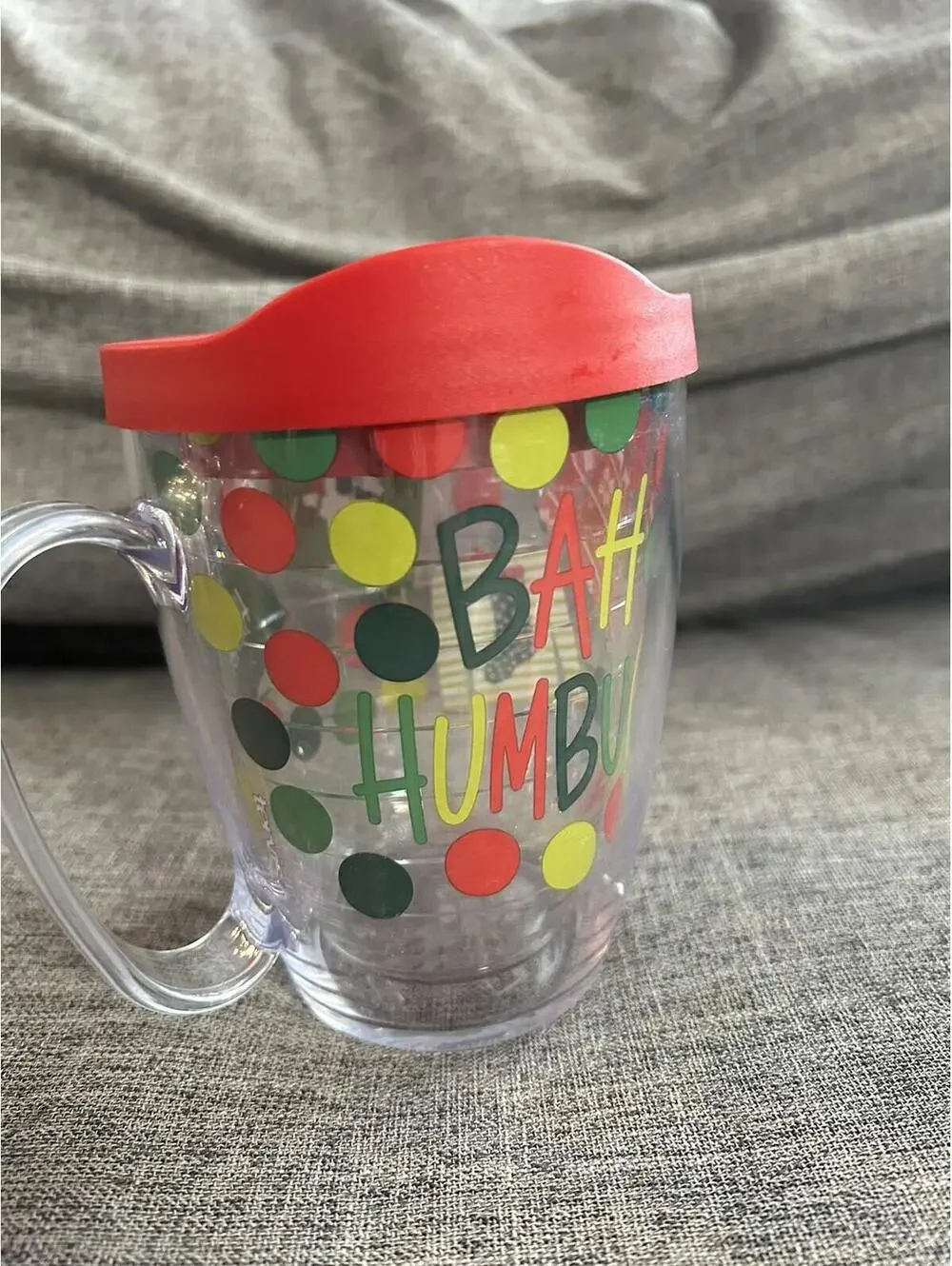 Tervis Bah Humbug 16oz Coffee Mug Cup With Handle Ugly Sweater